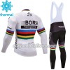 Conjunto Maillot + Culotte largo con tirantes Invierno Termico 2017 Bora-Hansgrohe Mujer N002